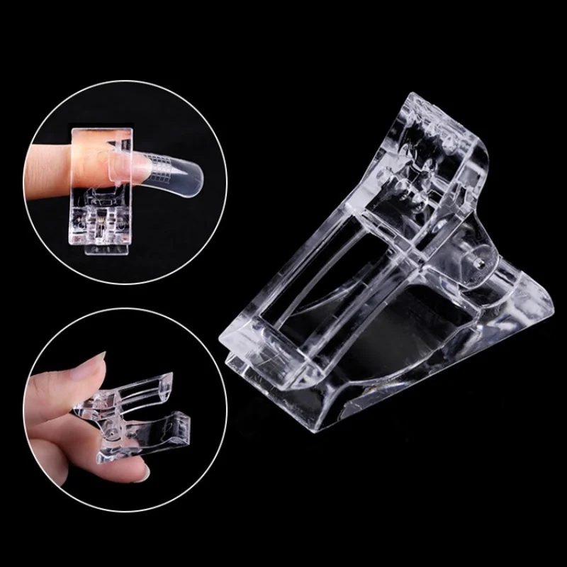 Clip acrílico para uñas, Gel transparente, construcción rápida, Clips para puntas de uñas, extensión de uñas, abrazaderas Uv, juego de herramientas para manicura artística