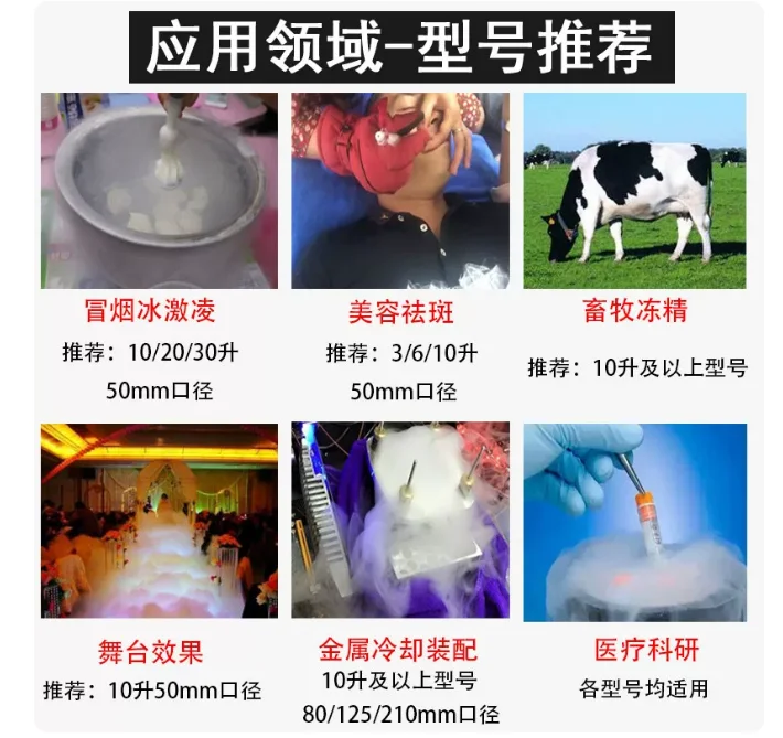 YDS-50B-210 50L Large Neck Liquid Nitrogen Tank – 210mm Diameter Opening for Ice Cream, Lab & Industrial Applications view 4