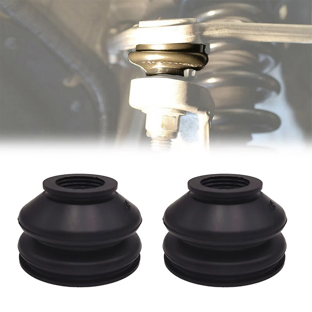 2pcs Universal Dust Boot Covers Rubber Track Rod End And Ball Joint Boots Black Ball Joints