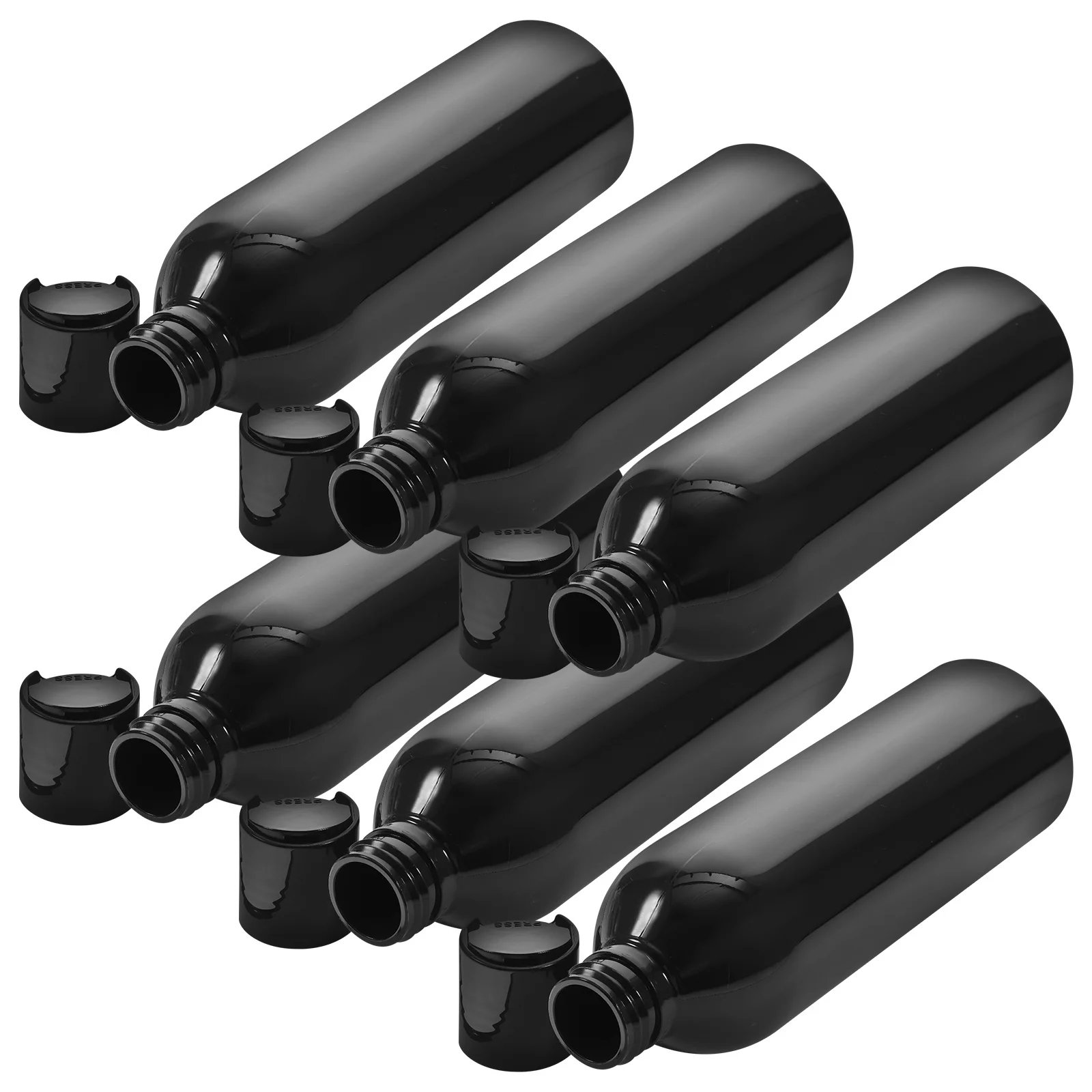 6 pz 250 ml bottiglie portatili da viaggio contenitori vuoti riutilizzabili per shampoo lozione uso esterno mini dispenser nero