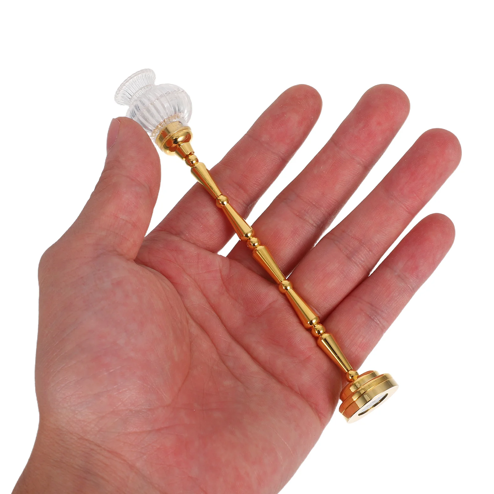 

Миниатюрный торшер, светодиодное освещение кукольного домика, масштаб 1 12, мебельный аксессуар для мини-домика, домашний уличный декор, светильник для кукольного домика