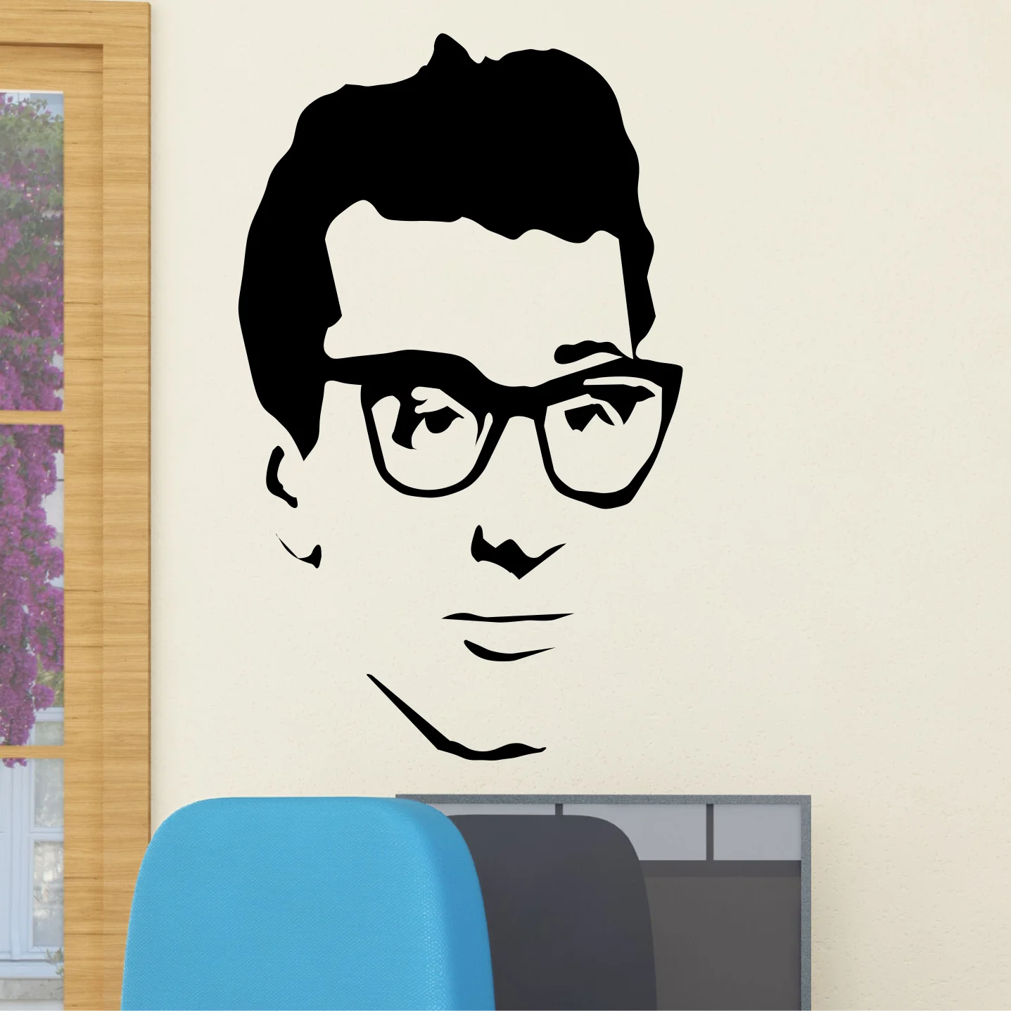 

Large Buddy Holly Rock And Roll Wall Sticker Art Decal In Matt Vinyl Transfer Wall Art Stickers Decal Decor Vinyl Poster DIY