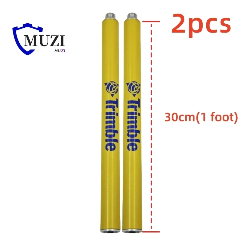 2PCS 30cm 1 Foot Surveying Extension Pole Prism Antenna Extend Section For Trimble R12i R12 R10 R9snR8s R2 GPS 5/8 x 11 thread