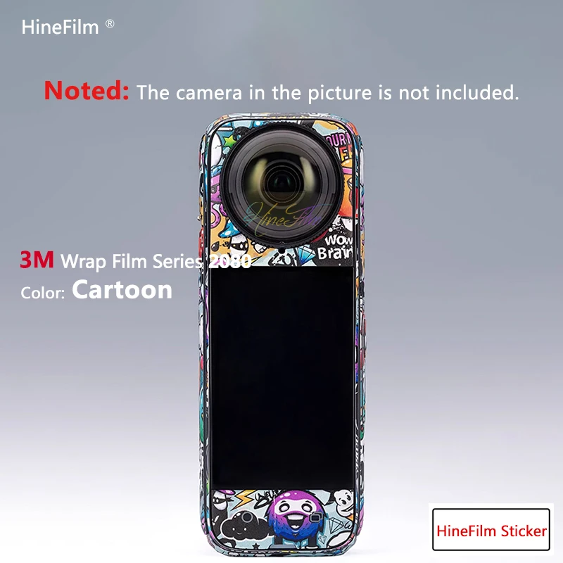Hinefilm الجلد ل Insta 360x4 جلود حامي معطف ل Insta360 X4 ملصقات Insta360X4 Insta 360X4 التفاف غطاء الفيلم