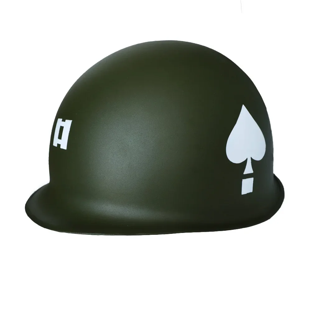 

WW2 M1 Helmet Peach Heart Tactics Green Riot Steel Field Brothers Company Helmet US Soldier Equipment Tactical Helmet