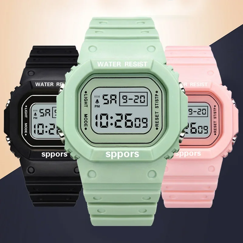 Women\'s Digital Luminous Watches Men Unisex Kids Watch Sport Female Clock Waterproof Wristwatch Dress Watch Montre Femme