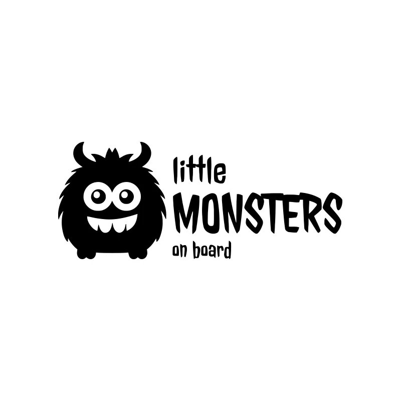 Little Monsters on Board for Car Stickers Decoration Window Bumper Anime Stickers Exterior Accessories Waterproof Vinyl Decals