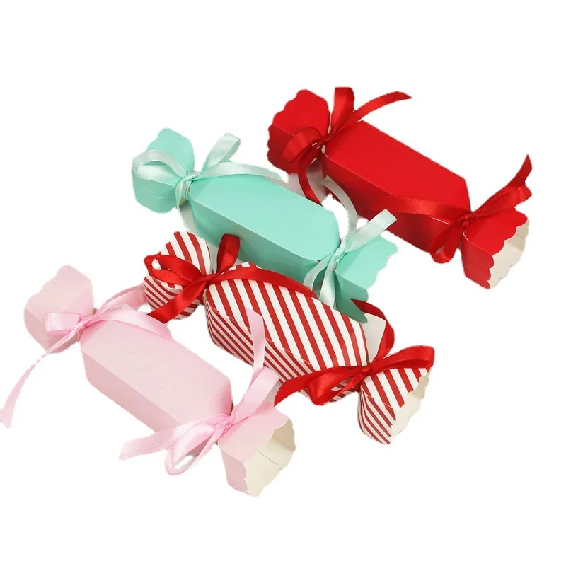 10/20Pcs Süße Geformte Candy Box Mit Band DIY Schokolade Cookies Hochzeit Papier Geschenk Verpackung Boxen Weihnachten Party dekoration – Detail 5