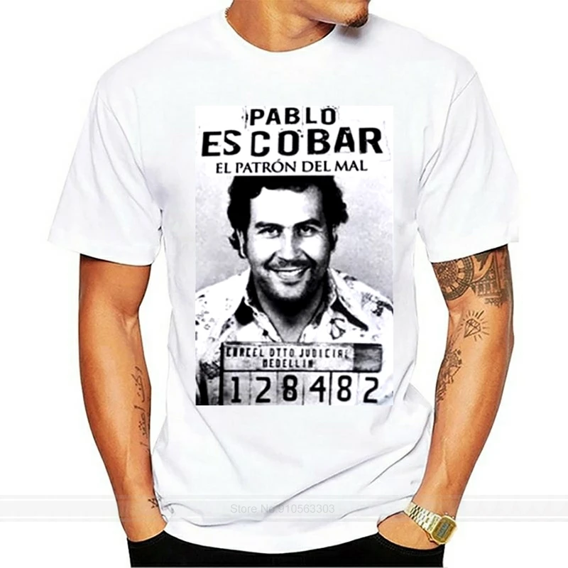 Gangster Pablo Escobar Colombian Drug Weed Mafia Scareface Luciano Money Capon Tshirt Vintage Thug Life Style Tee