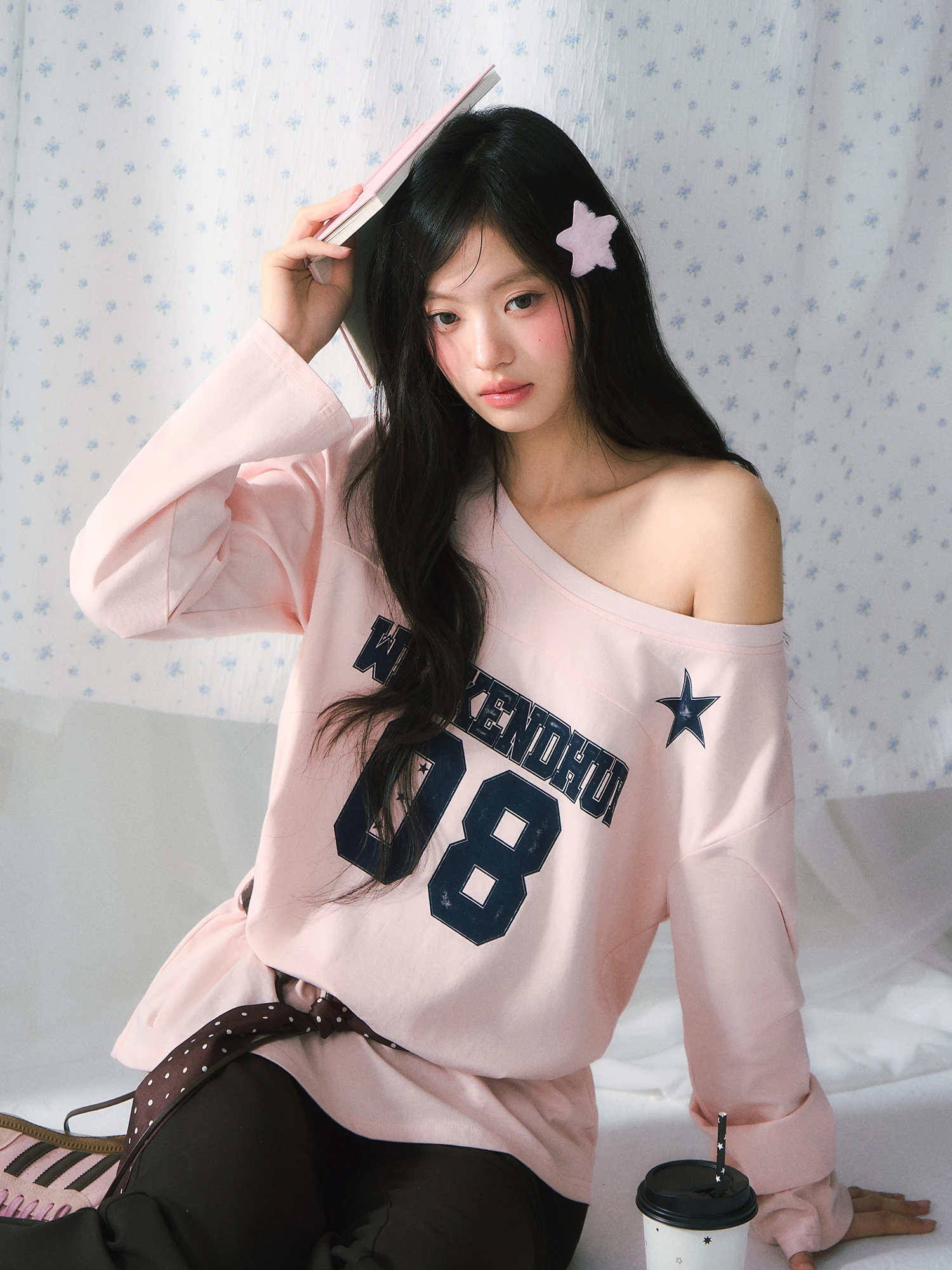 

Женская футболка с длинным рукавом Wedhub Cool Spicy, с цветными блоками и буквенным принтом, повседневная, свободного кроя, хлопковая, с открытыми плечами