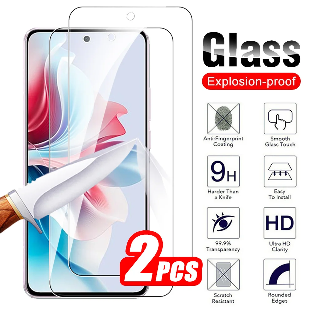 2Pcs Tempered Glass For Oppo Reno11 F 5G Protective Glass On Opo Reno11 Reno 11  F Reno11F Screen Protector Safety Cover Films