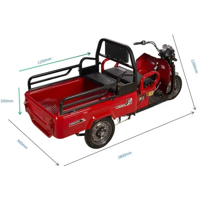 

Factory Selling 3 Wheel Cargo Tricycle 500W 1200w Small Convenient Tricycle Passenger Delivery