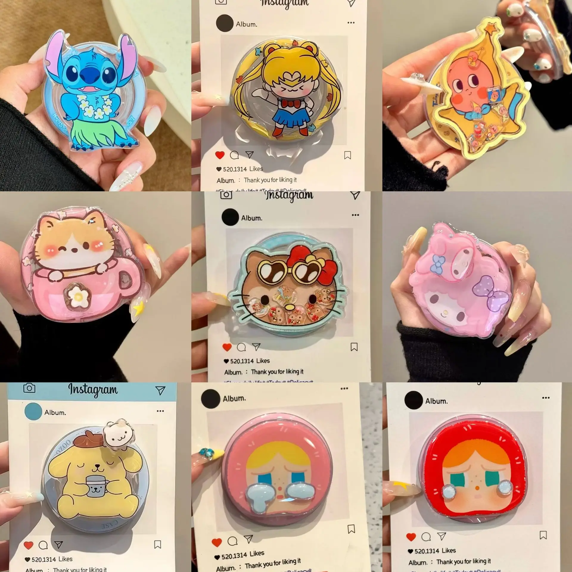 

New Cartoon Crying Baby Suitable for Magsafe Magnetic Holder Mobile Phone Air Bag Desktop Strong Adsorption for Samxing Xiaomi