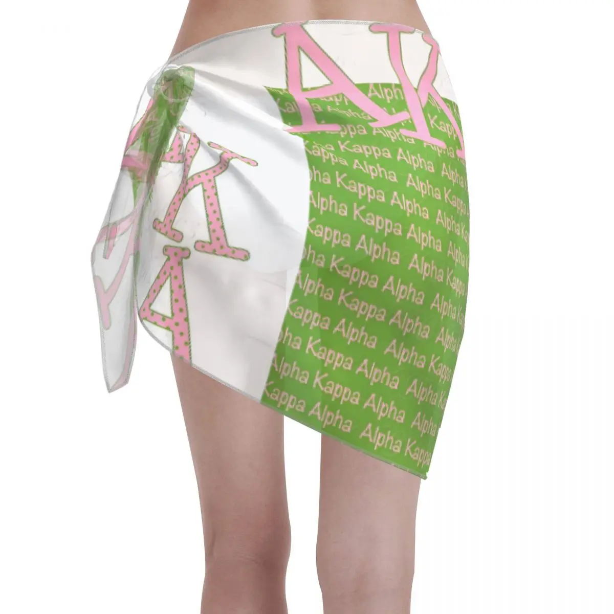 AKA Sorority – paréo court personnalisé pour femmes, enveloppe de plage imprimée en 3D, pour maillots de bain, robe portefeuille pour Bikini, Cover-up pour maillot de bain