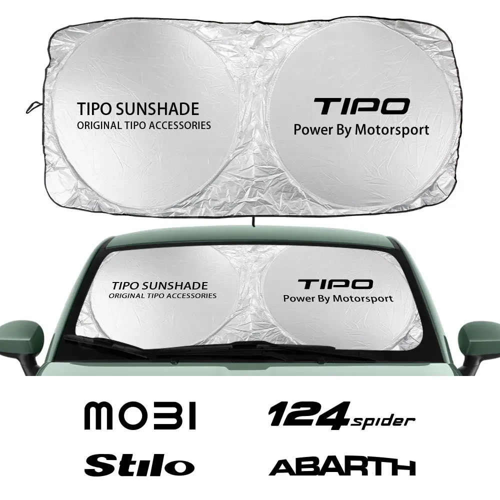 Parasol para parabrisas de coche, cubierta Anti UV para Fiat 124SPIDER ABARTH Albea CRONOS MOBI SEDICI Stilo TIPO TORO UNO, accesorios para automóviles