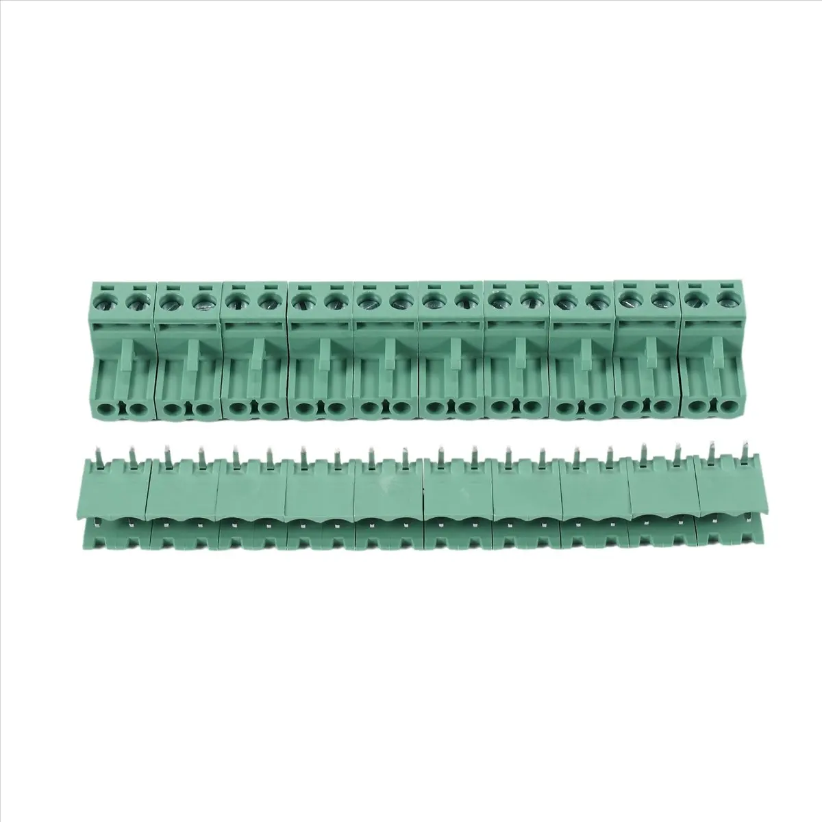 Fashion 10 pcs 5.08mm Pitch 2Pin Plug-in Screw PCB Terminal Block Connector Right Angle