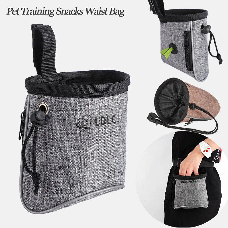 Sac réfléchissant d'entraînement pour chien, sac de friandises Portable pour chiot, sac de taille de récompense, alimentation pour animaux de compagnie, poche de marche, fournitures détachables