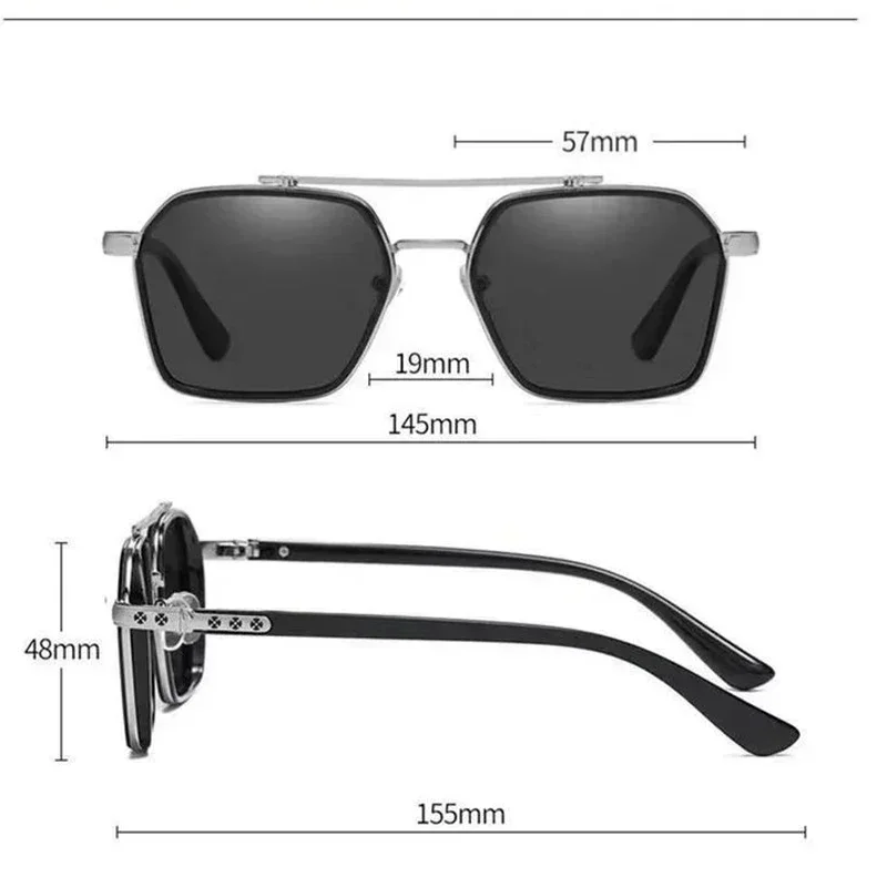 Retro Steampunk Sunglasses Men Polarized Brand Designer Driver Safety Goggle Outdoor Eyewear Man Shades UV Protection Oculos image 5