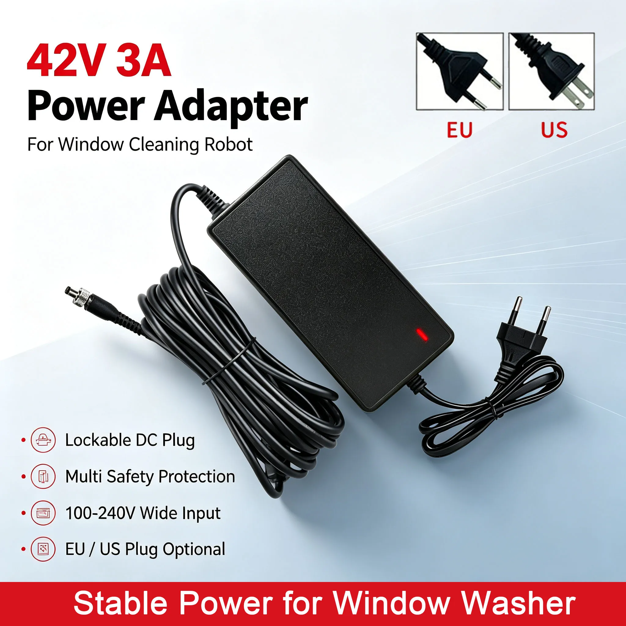 EU US Plug 24V3.75A Intelligent Window Cleaning Robot Vacuum 24V3A Cleaner Robot Window Cleaner Electric Glass Limpiacristales