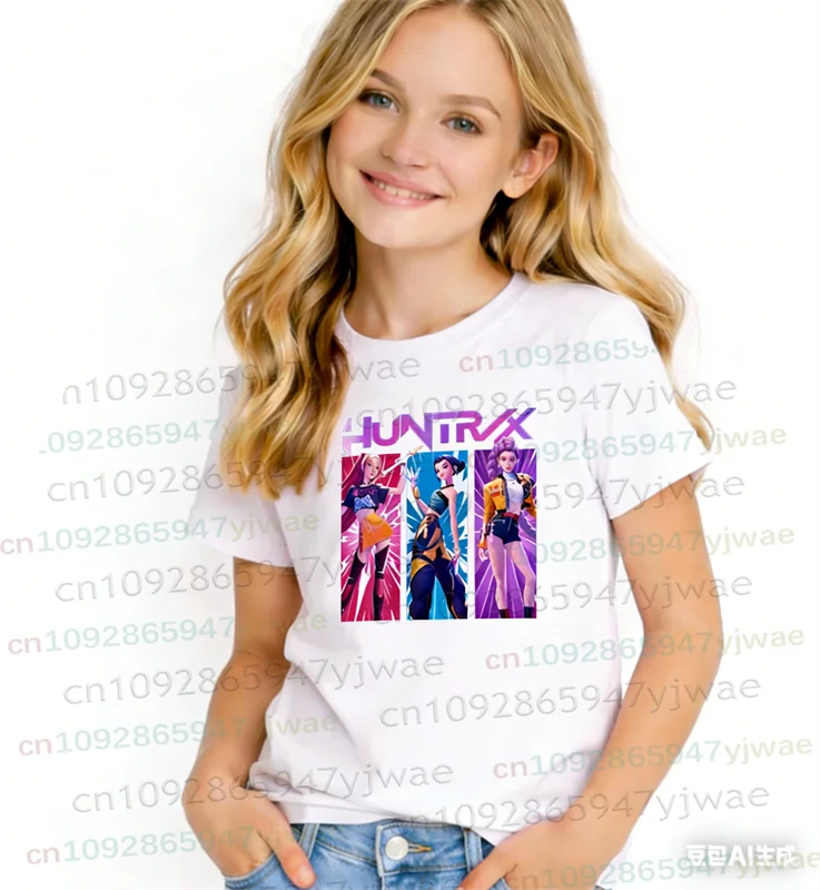 

Kpop Demon Hunters Children TShirt Women Short Sleeve Saja Boys Kids Tee Kpop Demon Hunters Tshirt Girls Boys Cosplay Clothing