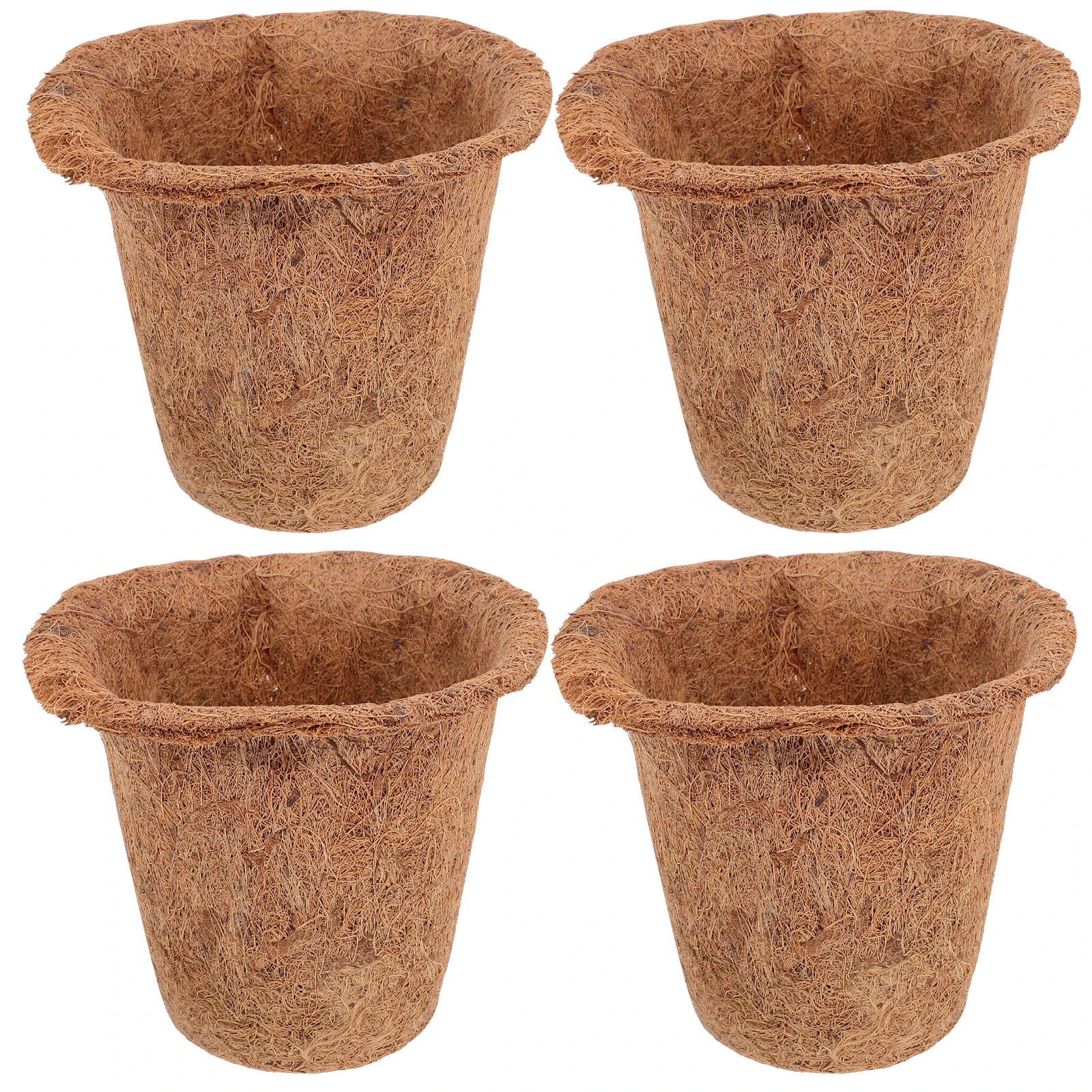

4 шт. биоразлагаемых горшков из кокосового волокна для рассады, для выращивания растений в помещении и на улице, дышащие, для стартового выращивания.