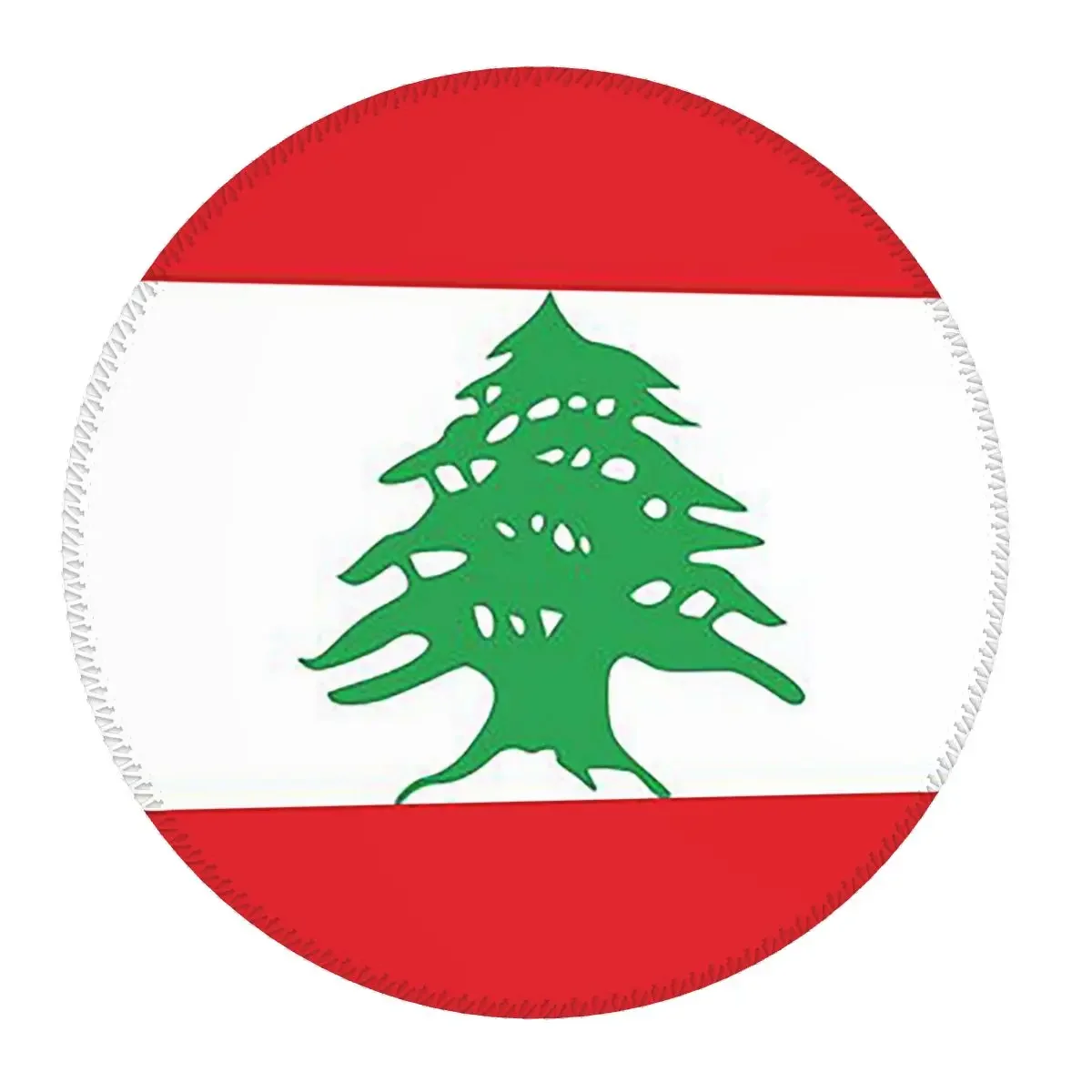Flag Of Lebanon Round Mouse Pad Computer Keyboard Mouse Mat Gaming PC Desk Mat Office Accessories Table Mats