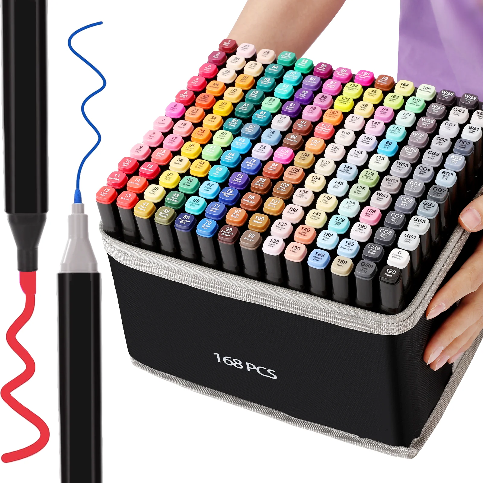 art marker pens 30/40/60/80 Colors Alcohol Felt Markers Pens Dual Tip Permanent Artist Art  School Supplies Manga Sketching Markers Student Gift AliExpress 21