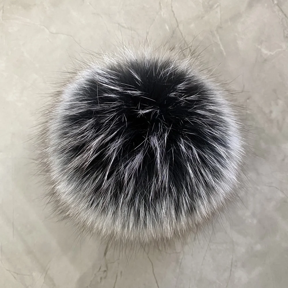 MPPM 12-13 cm Luxury Fluffy Real Fox Fur Ball PomPom 25 Colors Handmade Large Handbag DIY Natural Pompoms Wholesale Hat Pompom