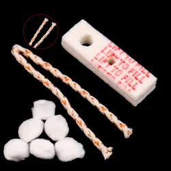 1 Set Kerosene Lighter General Oil Absorbent Cotton Core Wicks Cotton Pads Kit Lighter Replacement Accessories