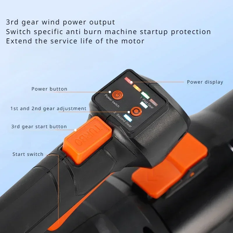 Outdoor Storm Gun Electric Hair Dryer High-power Blower for Snow Removal Dust Removal and Leaf Shedding