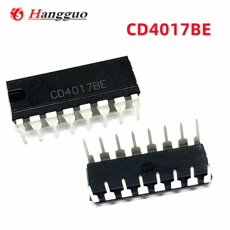 10Pcs/Lot Brand new and original    CD4017 CD4017B CD4017BE 4017 DIP-16 DECADE COUNTER DIVIDER IC Chip  Best quality