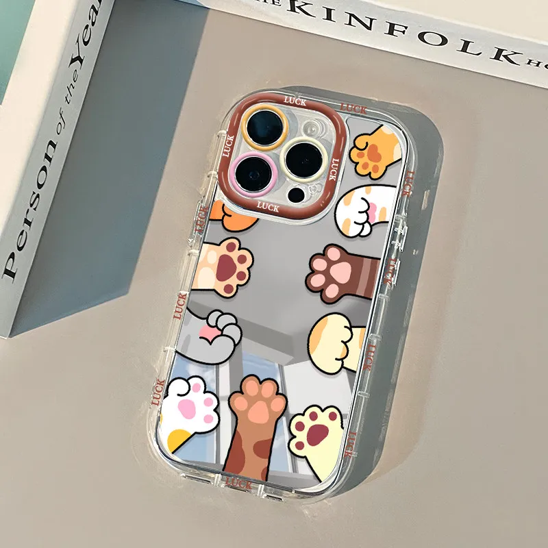 Niedliches Kätzchen, Liebliche Katze, Luftkissen-Spiegel-Handyhülle für iPhone 17 15 14 16 Pro Max 13 12 11 Pro XR XS 7 8 Plus 17Air Art Cover – Detail 20