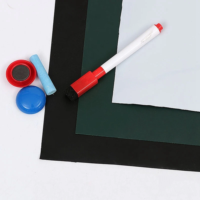 Quadro magnético removível auto-adesivo para crianças, quadro branco verde, giz, desenho, quadro de notas, escritório, adesivos de parede, 45x100cm