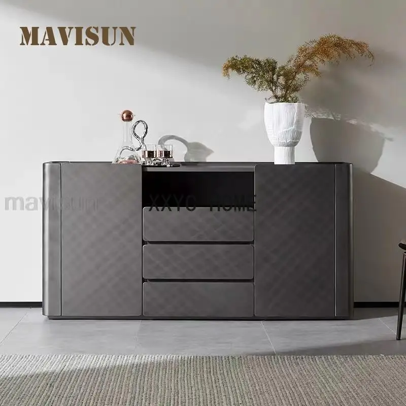 

Luxury Large Capacity Storage Sideboard For Living Room Solid Wood High-end Furniture Italian Style Cabinet With Three Drawers