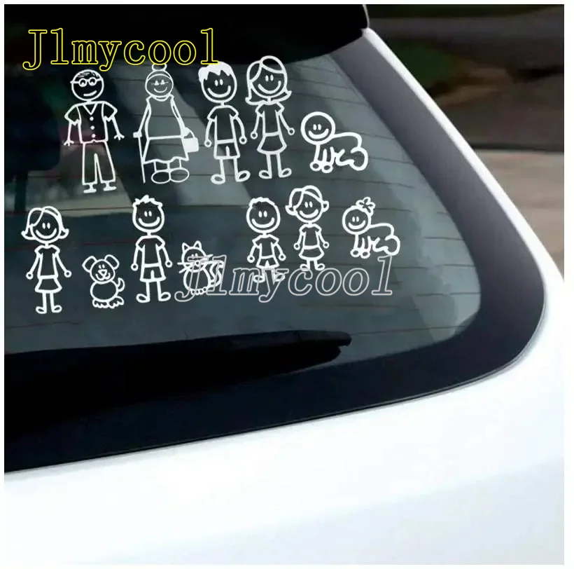 Family Love Car Stickers Motorcycle Stickers Car Window Stickers Waterproof and Sunscreen Cover Scratches PVC 15*13cm