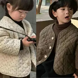 2023 Korea Kids Jacket Thicken Cotton Parkas Boys Girls' Outerwear Coats Autumn Winter Children's Clothes Kids Jackets for Girls