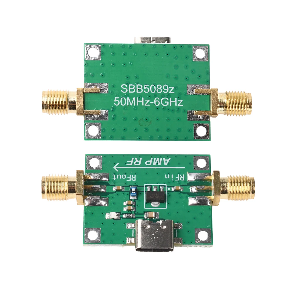 DC 5V SBB5089 Broadband RF Power Amp Module 5MHz-6GHz 20dB Gain DC 5V Type-C High Integration for Wireless communication RF test