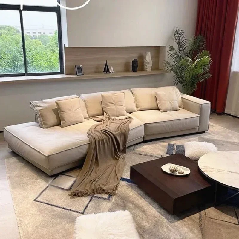Y Cream Style Cloth Special-Shaped Technology Fabric Sofa Nordic Modern Minimalist Concubine Living Room Furniture