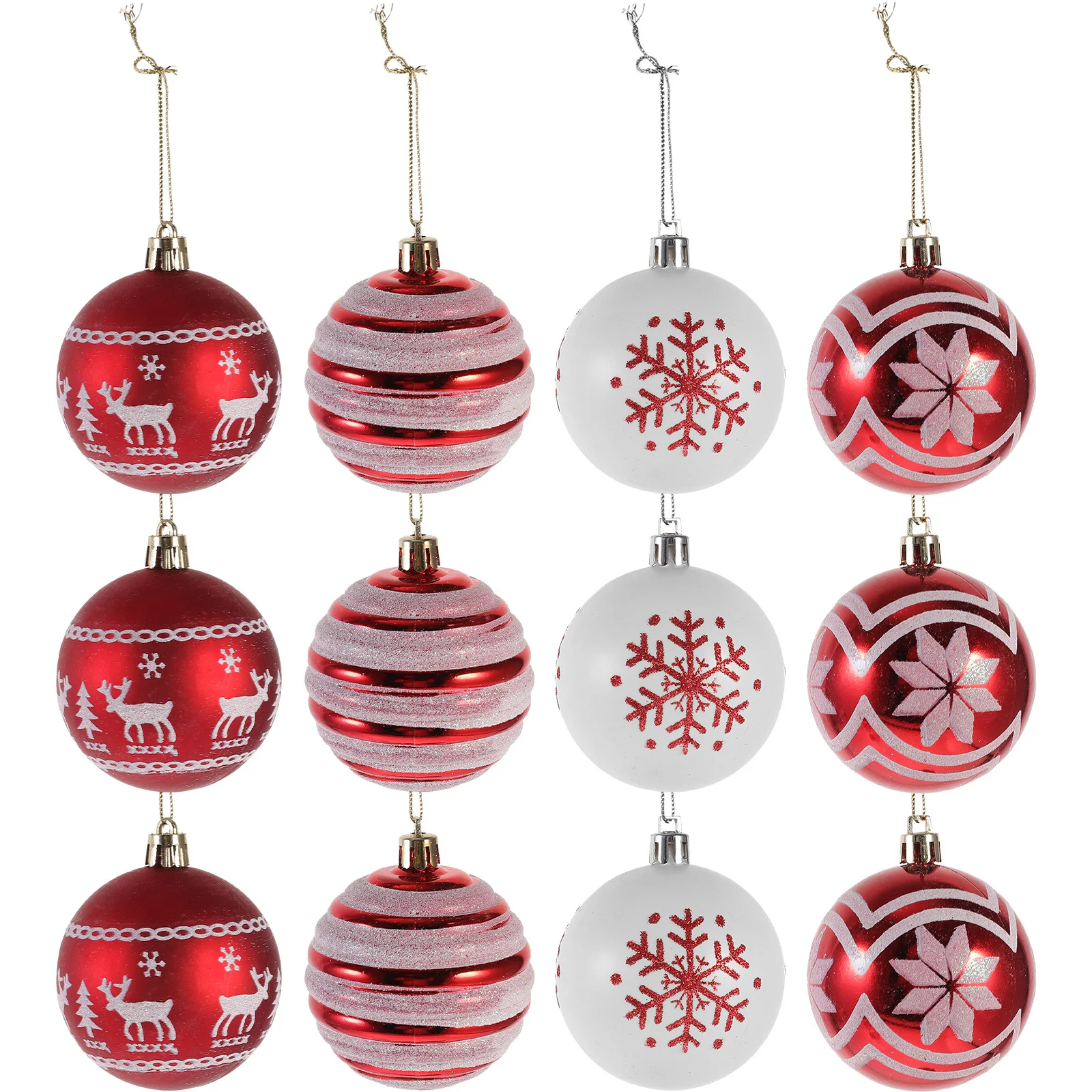 

24Pcs Xmas Tree Hanging Ball Ornaments Lightweight Classic Christmas Party Decoration Balls for Tree Decor Christmas Decor