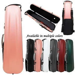 4/4 Violin Case Carbon Fiber Violin Box Backpack Double Shoulder Strap Bag with Hygrometer Comes Music Score Bag Password lock