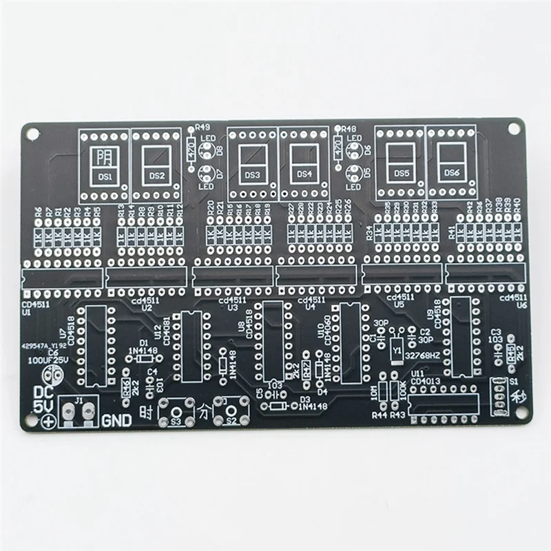 DC 4.5V-5.5V 6 비트 디지털 회로 시계 키트 전자 시계 교육 및 훈련 용접 생산 DIY 예비 부품
