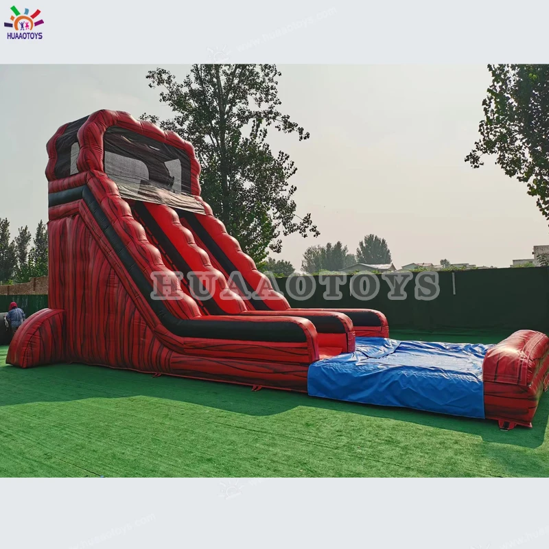 Tobogán de agua inflable gigante con piscina y soplador para niños y adultos, 22 pies de altura, PVC comercial, ilusión de Color, en Stock