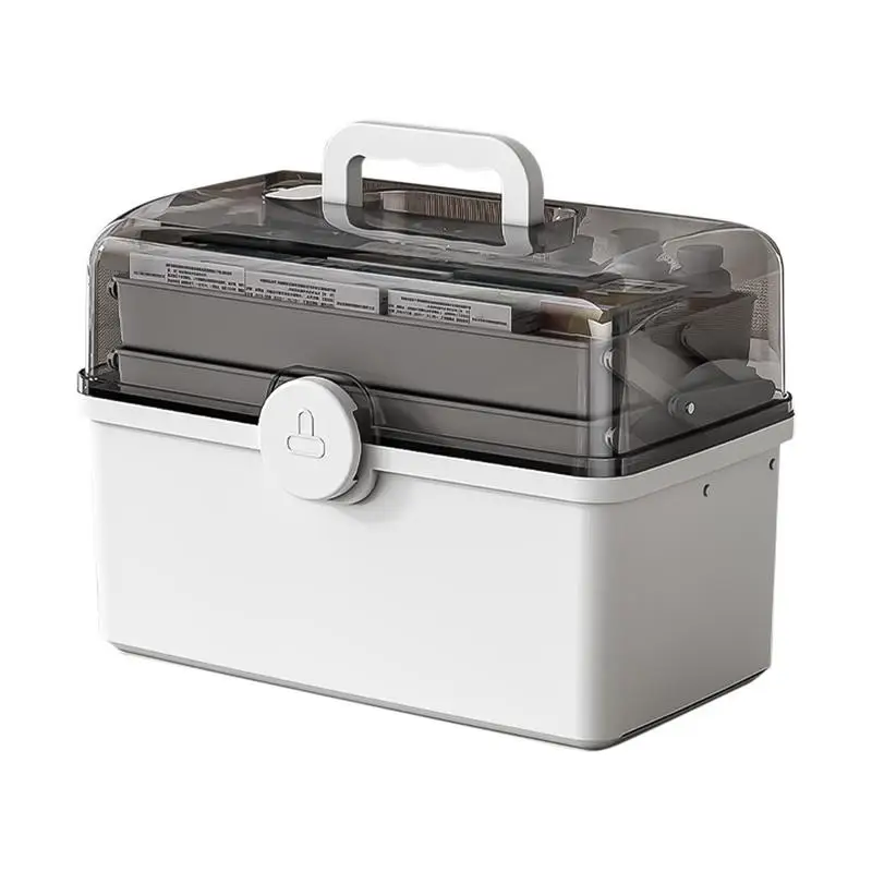 

Контейнер для лекарств 3-уровневый портативный органайзер для лекарств большой емкости прозрачный контейнер для лекарств с ручкой для переноски