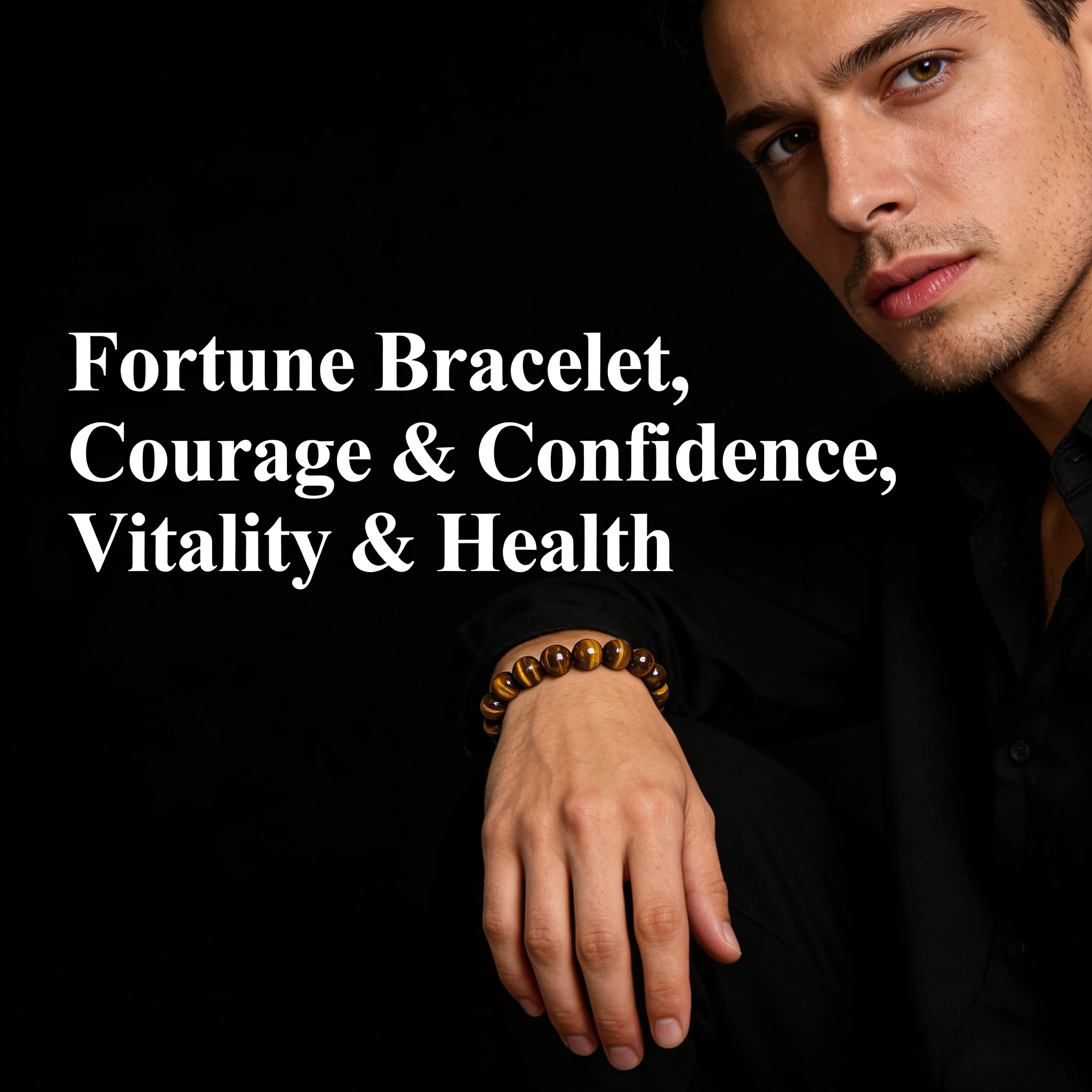 Wealth Lightning Tiger Eye Bracelets Men 4-20mm Natural Stone Beads Reiki Healing Vitality Bracelets for Women Jewelry Pulseras