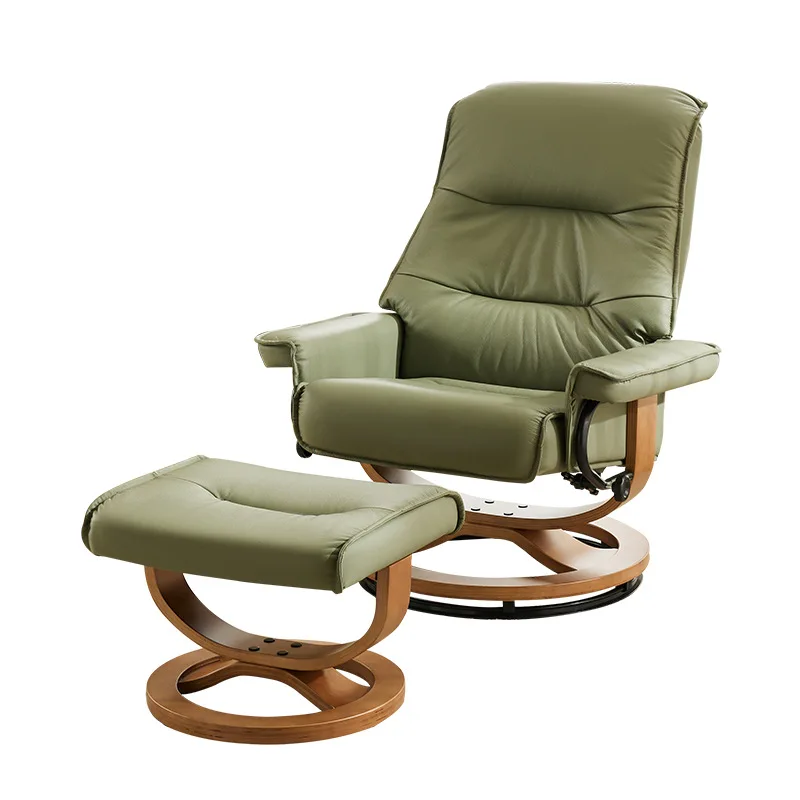 

Living room study leisure chair, medieval silent wind home leather chair