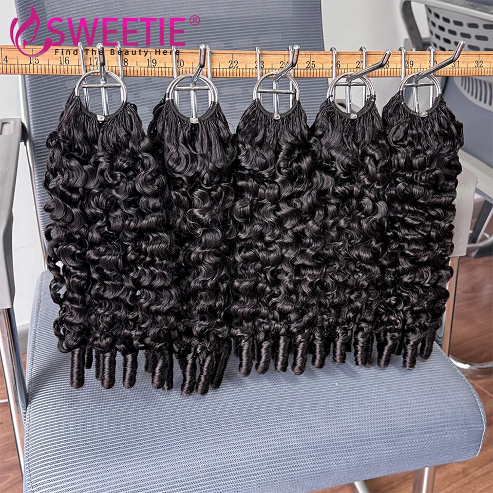 12A Burmesische Locken-Häkelhaarverlängerung, 100 % Echthaar, für schwarze Frauen, 60–300 g, Häkelhaar-Bündel. – Detail 1
