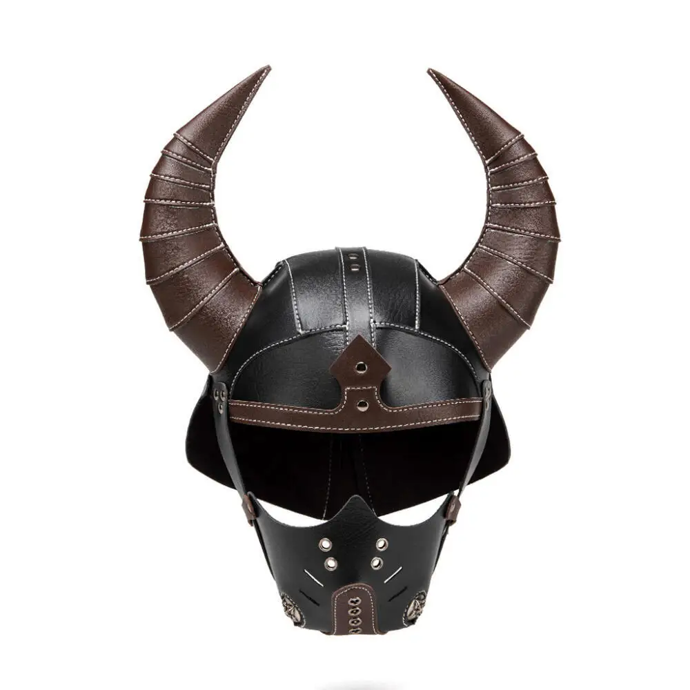 الطاعون الطبيب كوس قناع Steampunk نمط هالوين زي حفلة الدعائم القرون الوسطى تأثيري فايكنغ قرون قبعة خليط بولي Leather الجلود