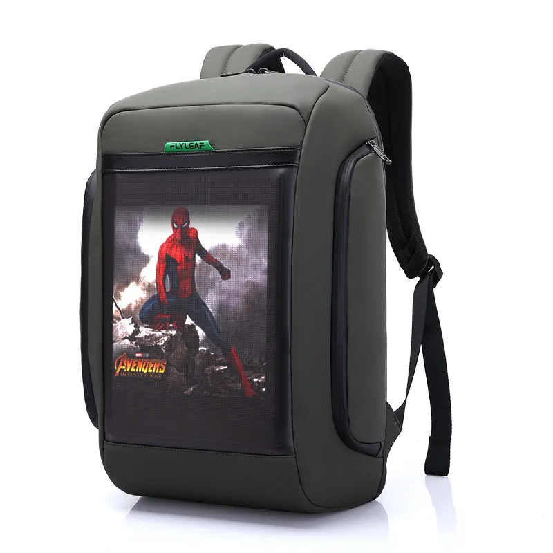 LED backpack HD waterproof display backpack APP trend cool DIY backpack