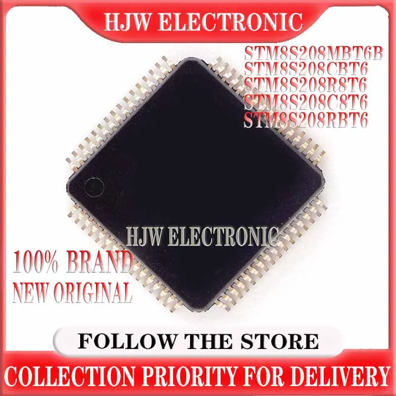 STM8S208C8T6 STM8S208R8T6 STM8S208RBT6 STM8S208CBT6 STM8S208MBT6B STM8 24MHz Original Genuine