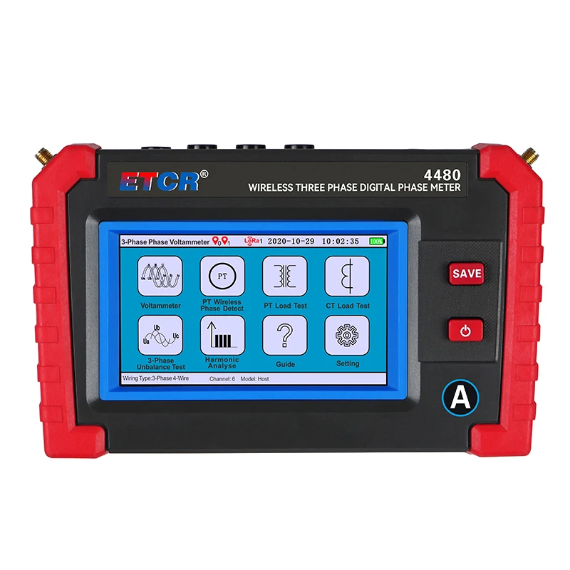 

ETCR4480 New Colorful Touch Screen 3-Phase Phase Voltammeter With GPS Satellite and LORA Wireless Communication Technology